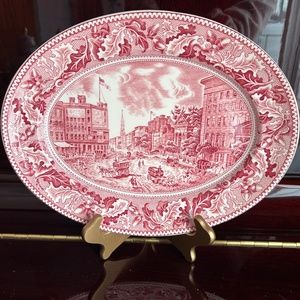 Johnson Brothers Historic America Barnum's Museum Oval Platter and bowl
